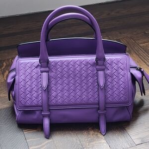 $3700 New Auth Bottega Veneta Intrecciato Leather Women Top Handle Bag